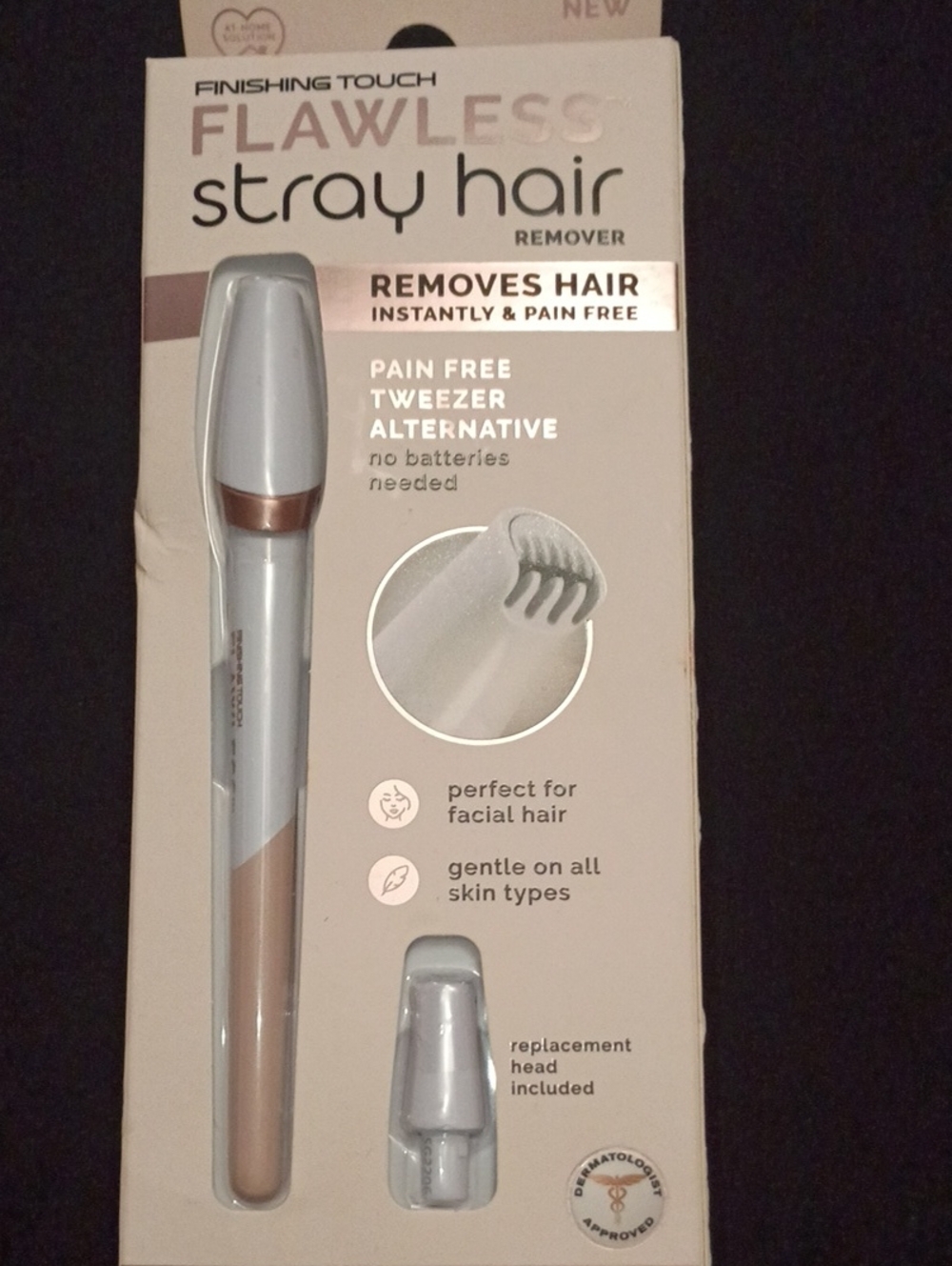 Flawless Stray Hair Remover - White & Tan Facial Hair Tool